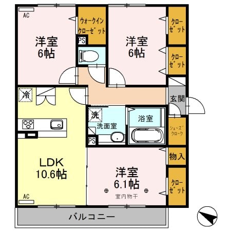 ロイジェントパークスレイクタウン II　Ｊの物件間取画像