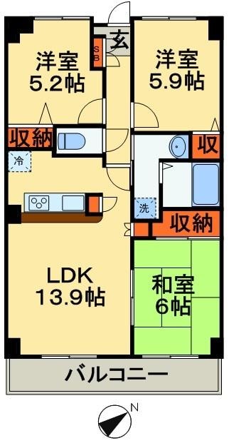 エスタンシア船橋　の物件間取画像