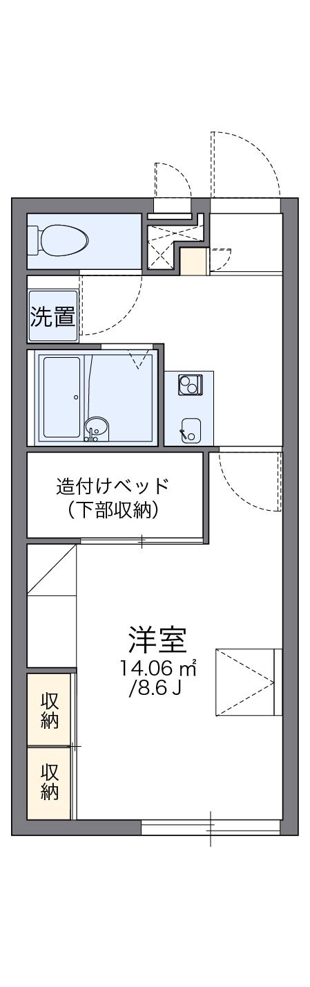 レオパレスアドミラブールIIの物件間取画像