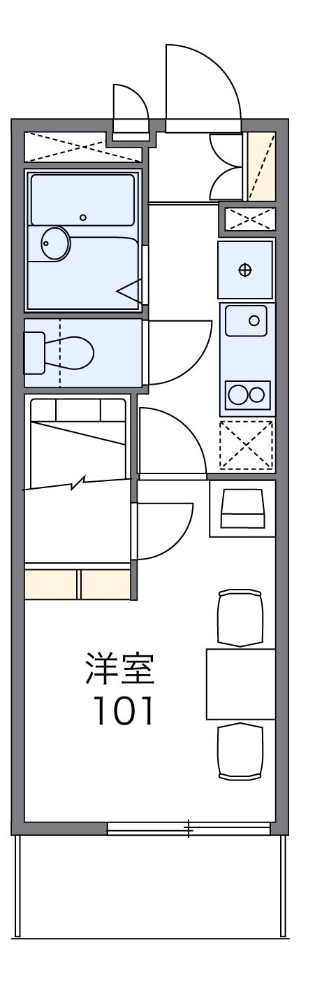 レオパレスエムエイチコーポIIの物件間取画像