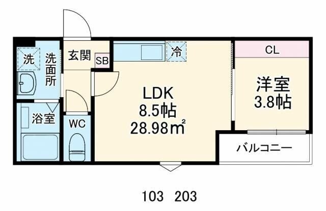 ＧＲＡＤＵＳ黒砂の物件間取画像