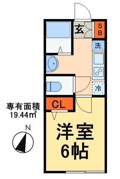 サンライズ西千葉の物件間取画像