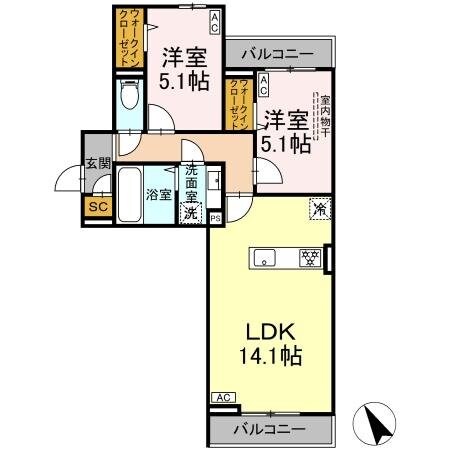 ｙａｍａｊｕの物件間取画像
