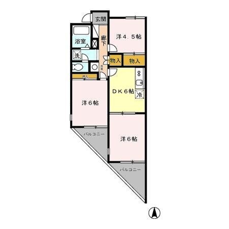 ヴューラーみつわ台　ＡＢＣＤの物件間取画像