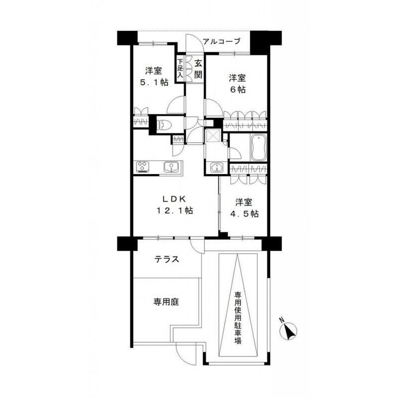 クリオ南行徳パークフロントの物件間取画像