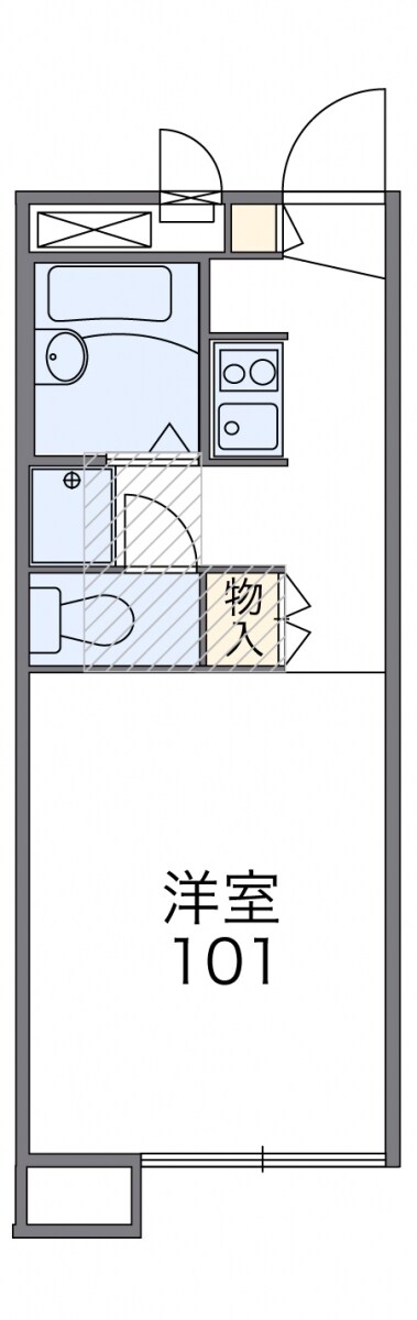 レオパレス黒砂台の物件間取画像