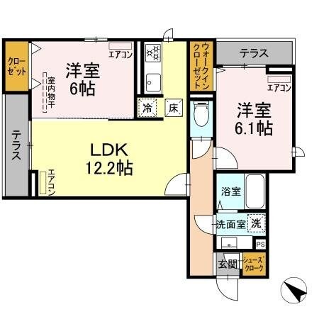 D-ROOM新宿I-Bの物件間取画像