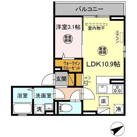 D-ROOM椿森1丁目Aの物件間取画像