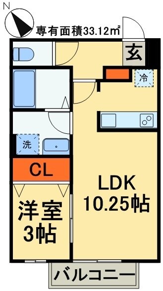 アヴェニールあずさの物件間取画像