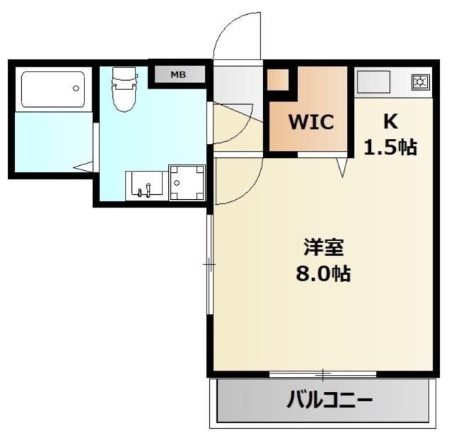 ミリアビタ弁天の物件間取画像