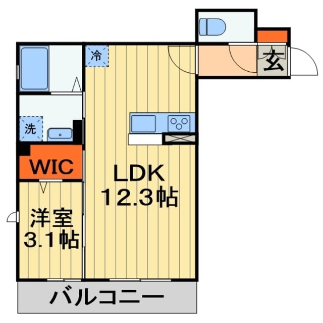 クレアシオン弁天の物件間取画像