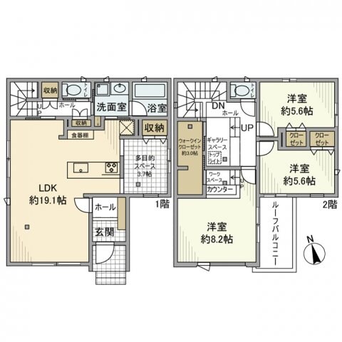 稲毛海岸戸建の物件間取画像