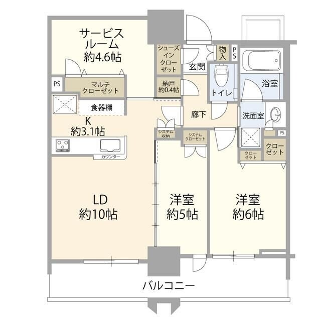 エクセレントザタワーの物件間取画像