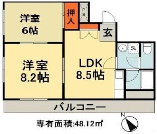 エバーウェル新宿の物件間取画像