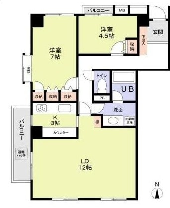 ビラ園生の物件間取画像