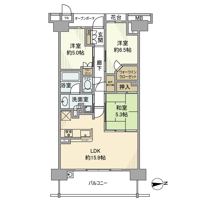 プラウド船橋一街区の物件間取画像