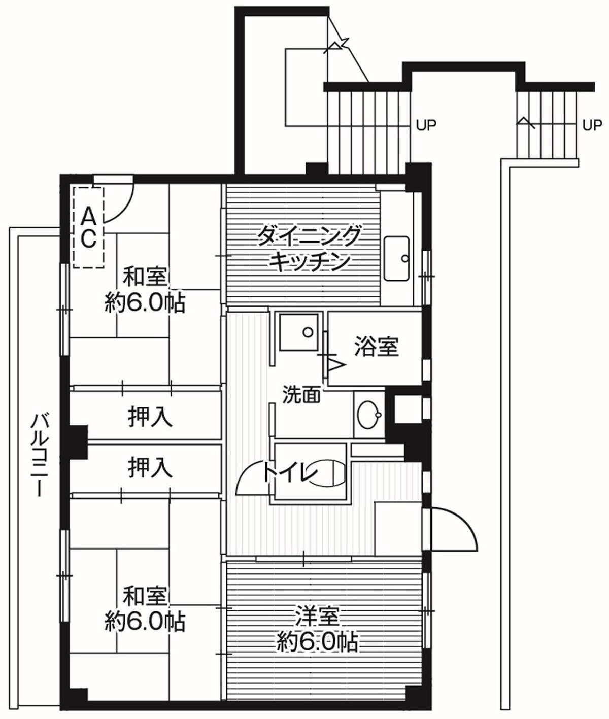 ビレッジハウス千種5号棟 (301号室)の物件間取画像