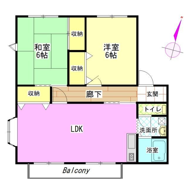 ユーロアベニュー四街道Ａの物件間取画像