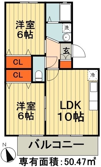 クレアールＡ　の物件間取画像