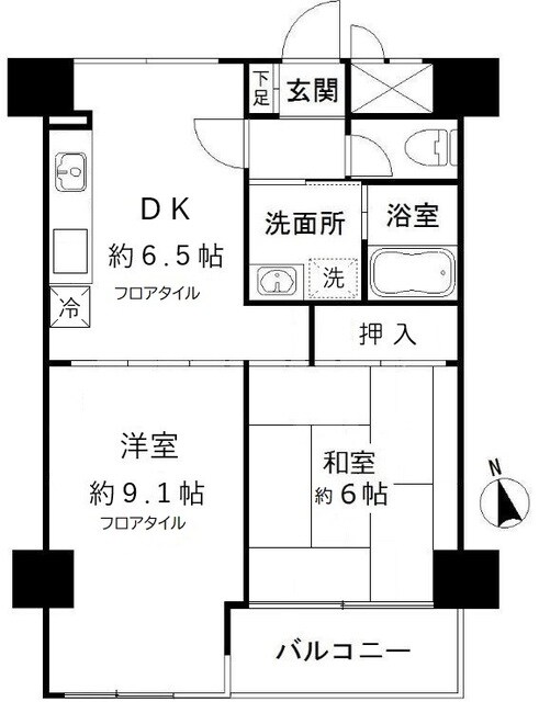 グランドパレス大久保の物件間取画像