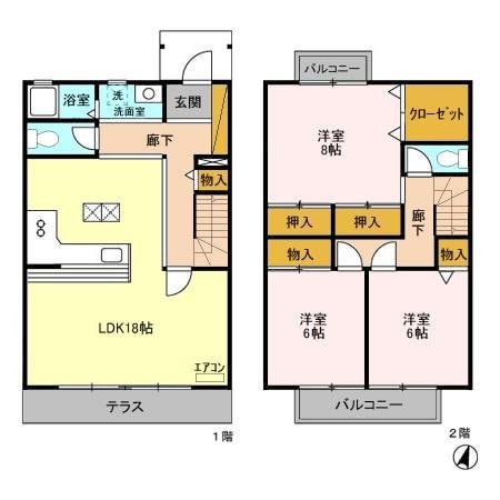 ラヴェニュＢの物件間取画像