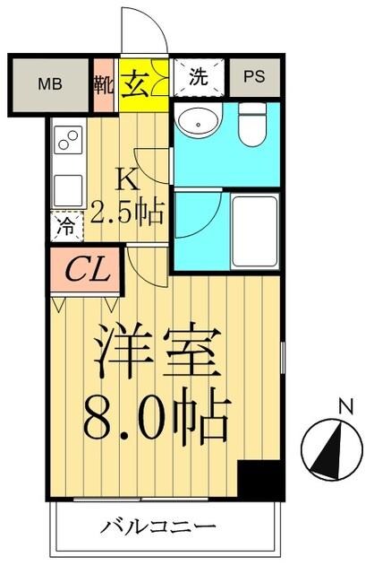 ライジングプレイス金町の物件間取画像