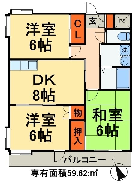 ラフィーヌ池田３番館の物件間取画像