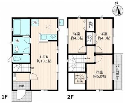 舎人戸建の物件間取画像