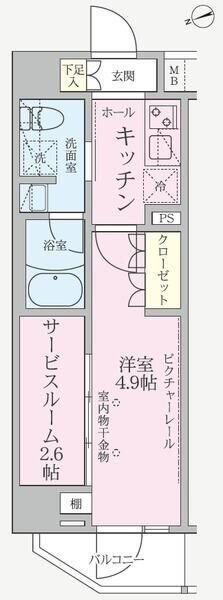 ＡＲＫＭＡＲＫ五反野の物件間取画像