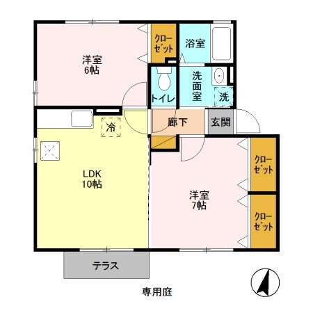 コーポ栄　IIIの物件間取画像