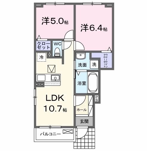 ミモザ２の物件間取画像