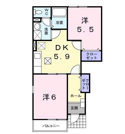 ドミールＤの物件間取画像