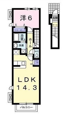 ヴィラチャイムIIの物件間取画像