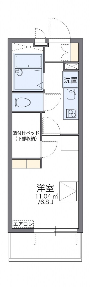 レオパレスブルーム　スミの物件間取画像