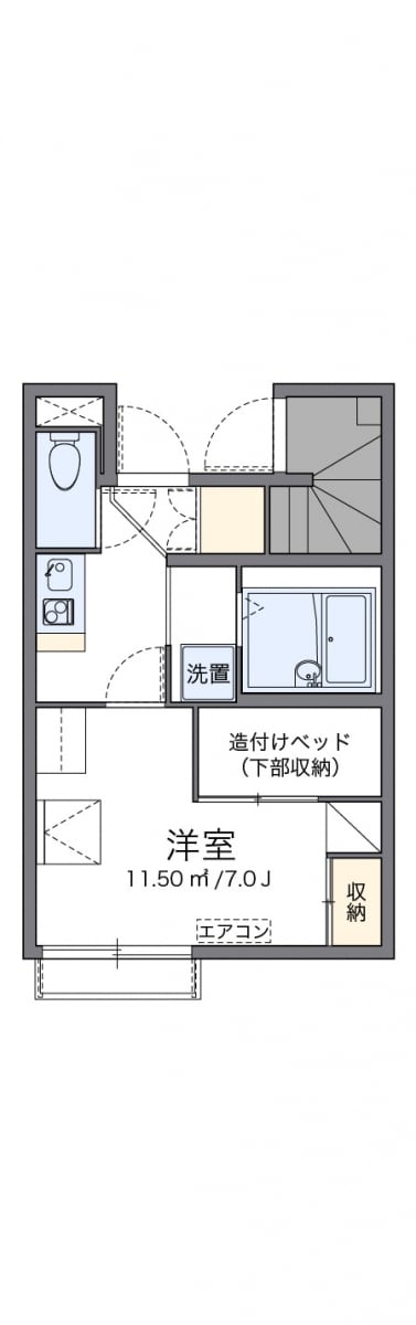 レオパレスセイクレッドヒルズの物件間取画像