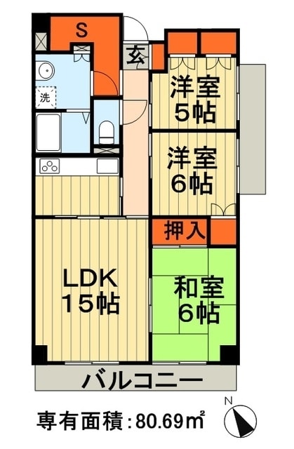 レジデンス穴川　の物件間取画像