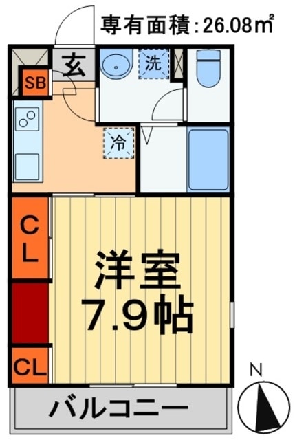 リブリ・ルームス弁天3-3の物件間取画像