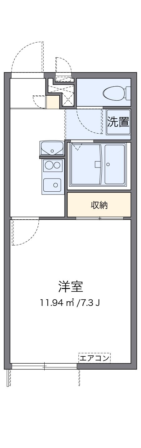 レオパレス中の島の物件間取画像