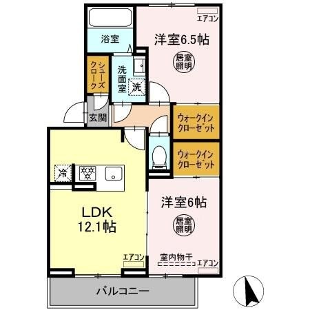 アルメリア　A棟の物件間取画像