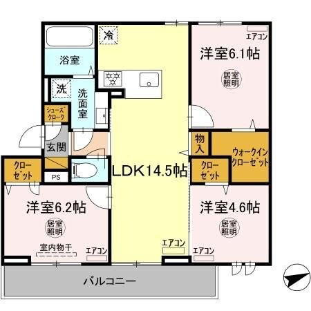 アルメリア　B棟の物件間取画像