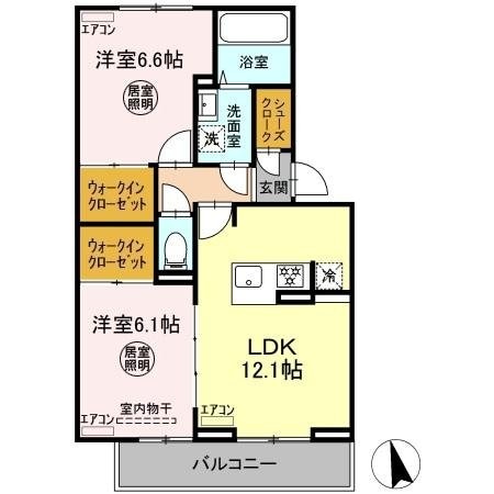 アルメリア　A棟の物件間取画像