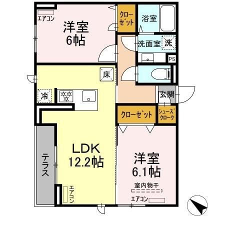 D-ROOM新宿I-Bの物件間取画像