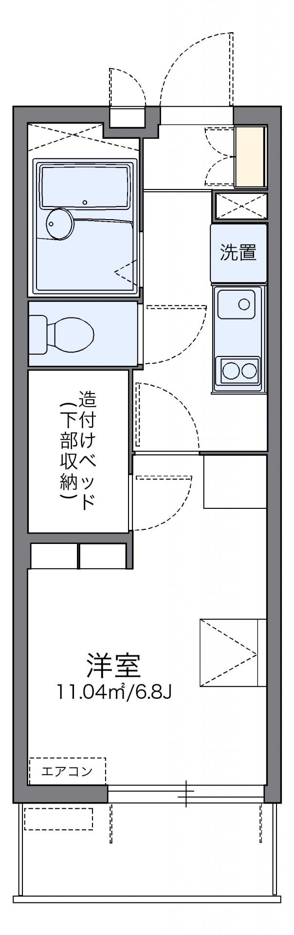 レオパレスグランデーム幕張の物件間取画像