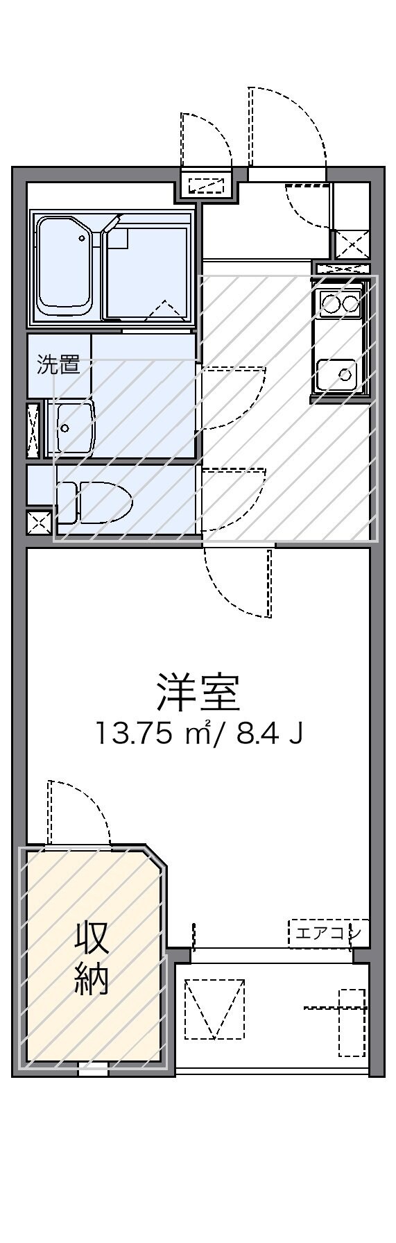 レオネクストアーバンブルーの物件間取画像