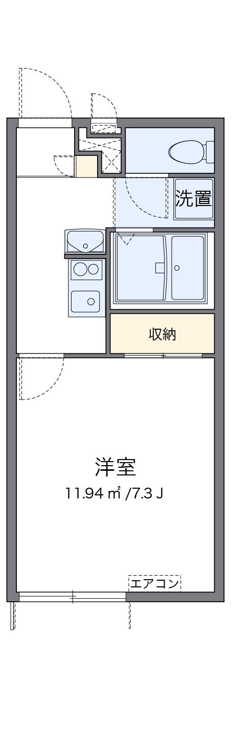 レオパレスウイングコートヤチヨの物件間取画像