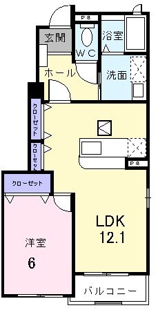 コリナ　請西　Ａの物件間取画像