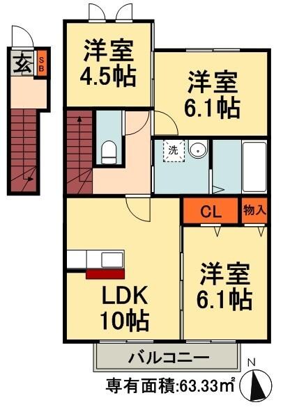 向日葵の物件間取画像