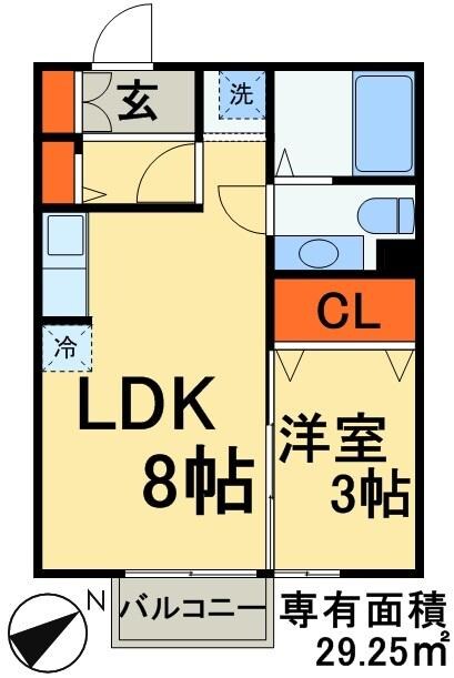 フルールパルクの物件間取画像