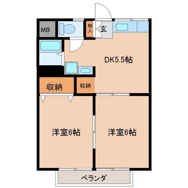 パークサイド池田Ａ棟の物件間取画像