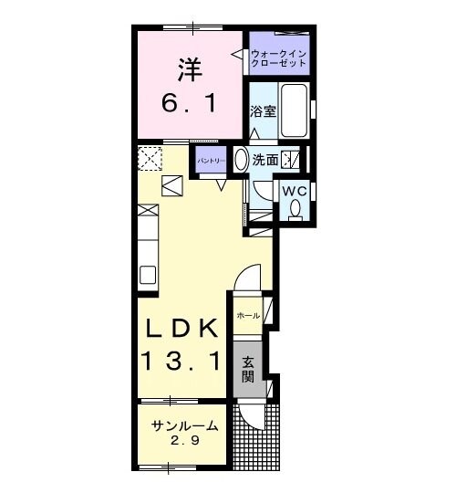 ベリッシモ　ソーレの物件間取画像